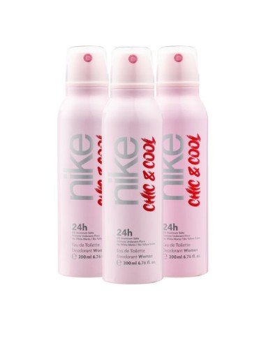 Pack Nike Chic & Cool Woman Desodorante Spray 200ml 3 uds